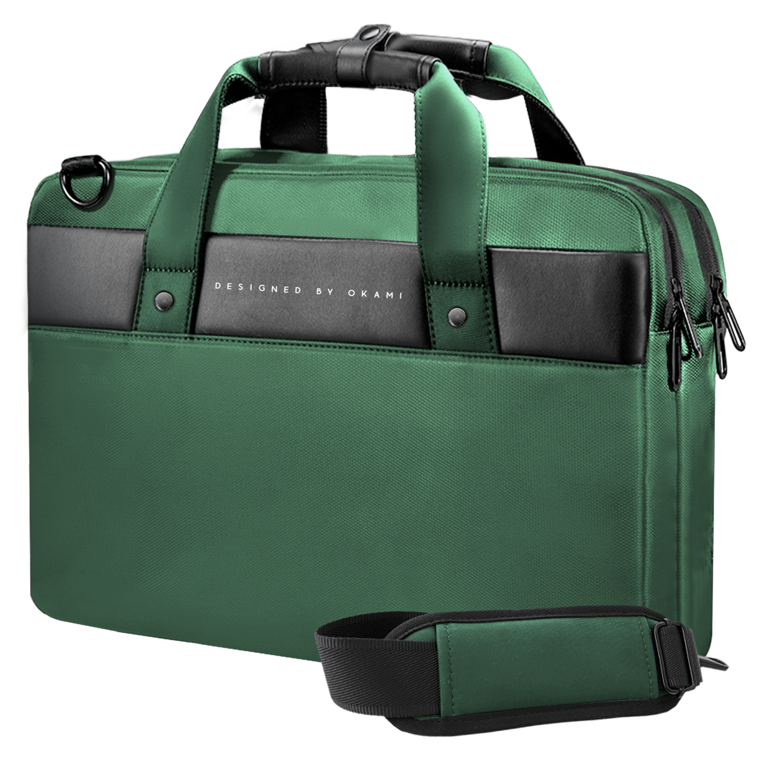 ZenPack Classic Laptop Messenger Bag X Briefcase for Laptops Upto 15.6" with Advance Organizer (Kobe Green)